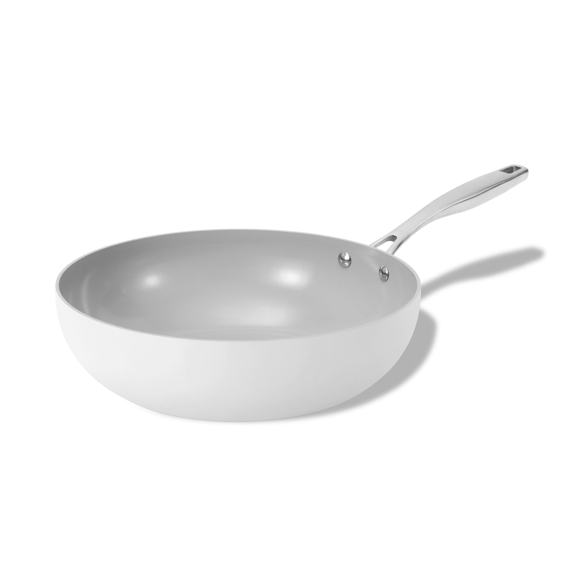 Wok pánev Vital s nepřilnavým keramickým povrchem Ø 30 cm krémově bílá 30 cm / Krémově bílá