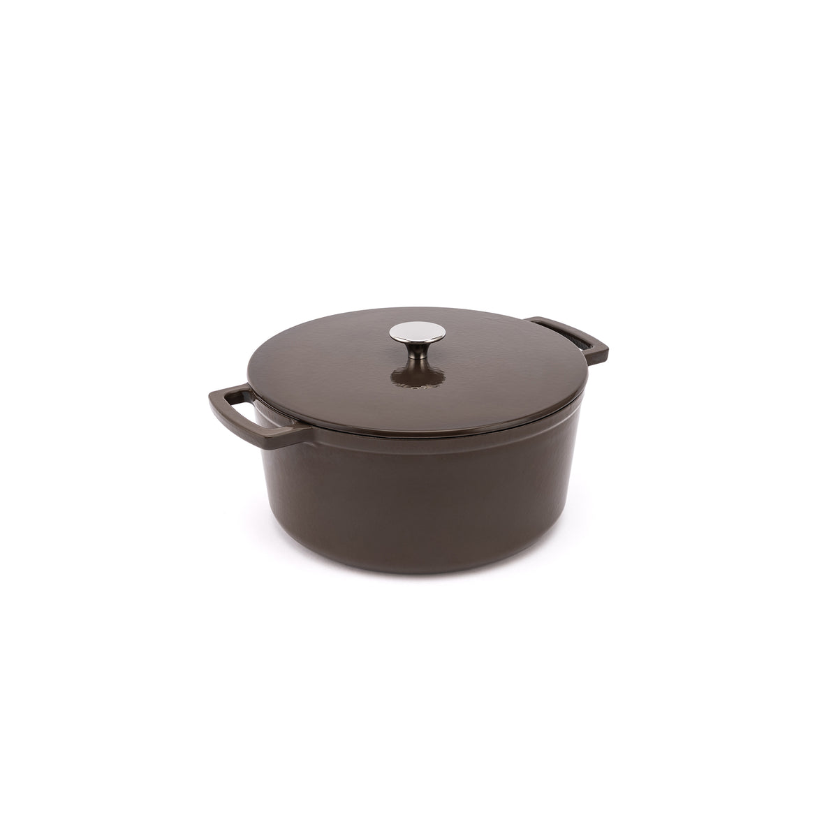 Smaltovaný litinový hrnec Ember 24 cm - hnědá