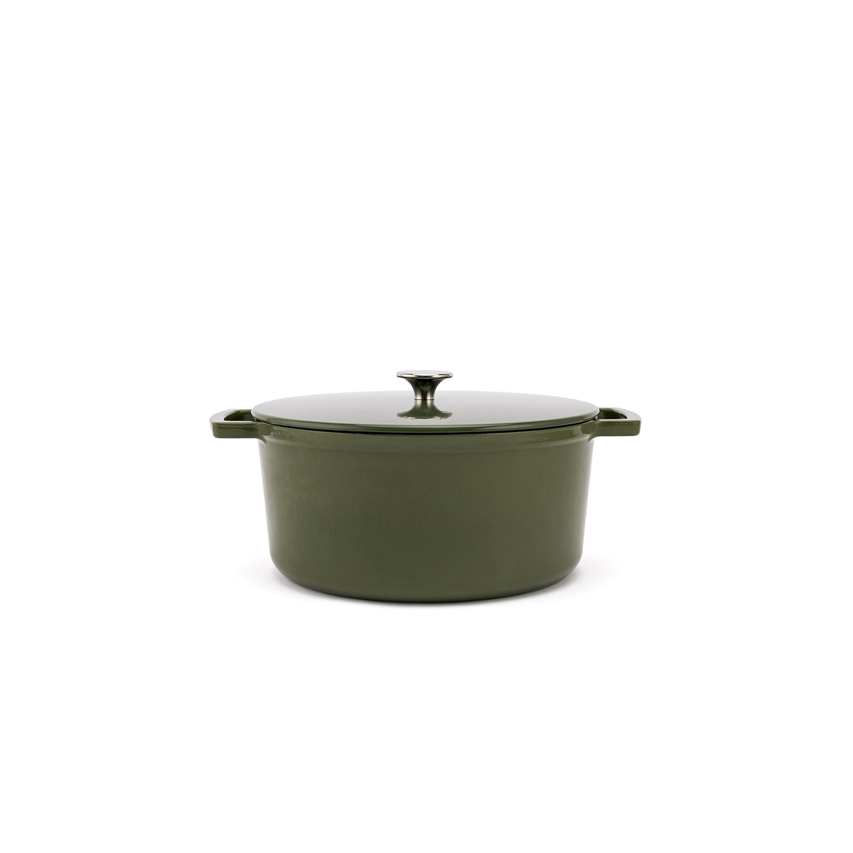 Smaltovaný litinový hrnec Ember 28 cm - olivově zelená