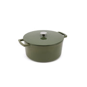 Smaltovaný litinový hrnec Ember 28 cm - olivově zelená