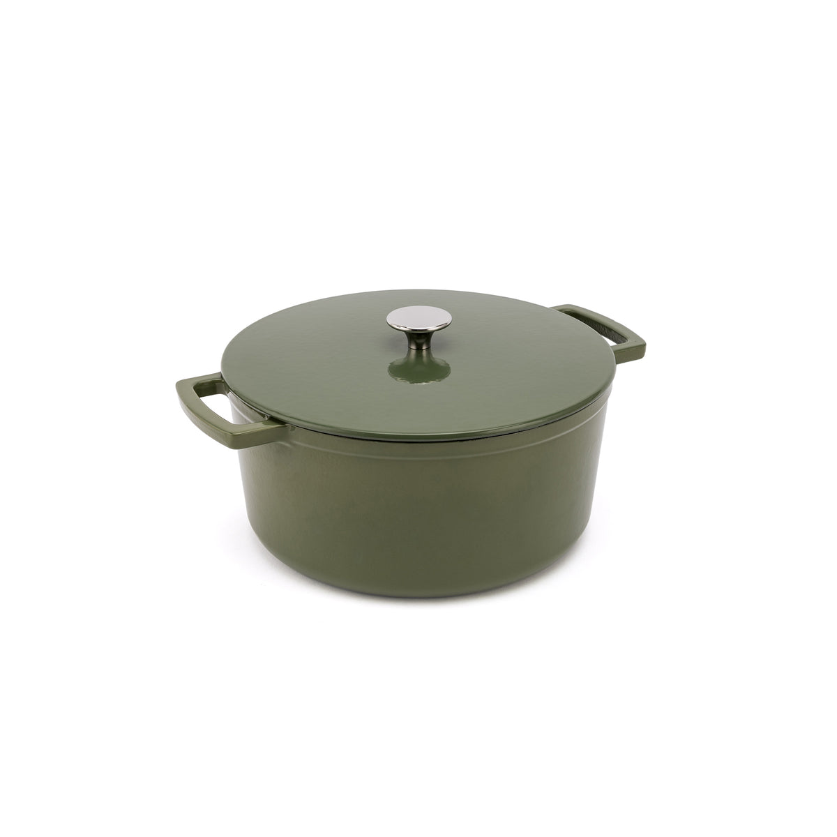 Smaltovaný litinový hrnec Ember 28 cm - olivově zelená