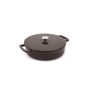 Smaltovaný litinový nízký hrnec Ember 28 cm - hnědá