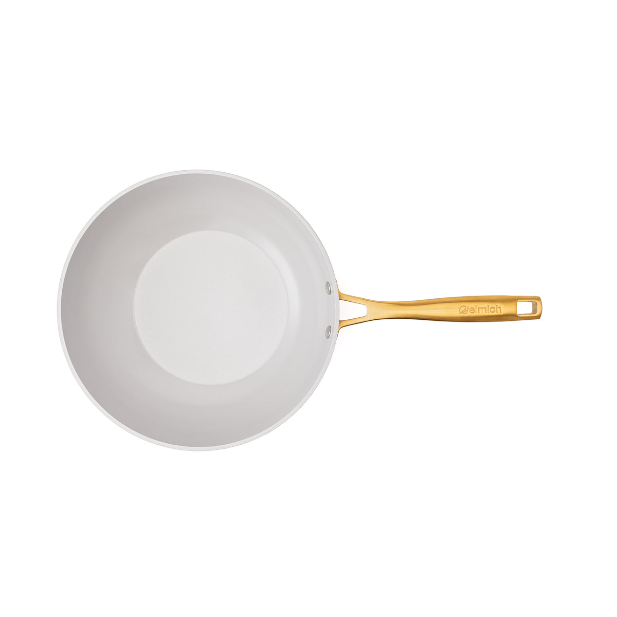 Nepřilnavá keramická pánev wok Zen Ø 28 cm - hnědo zlatá