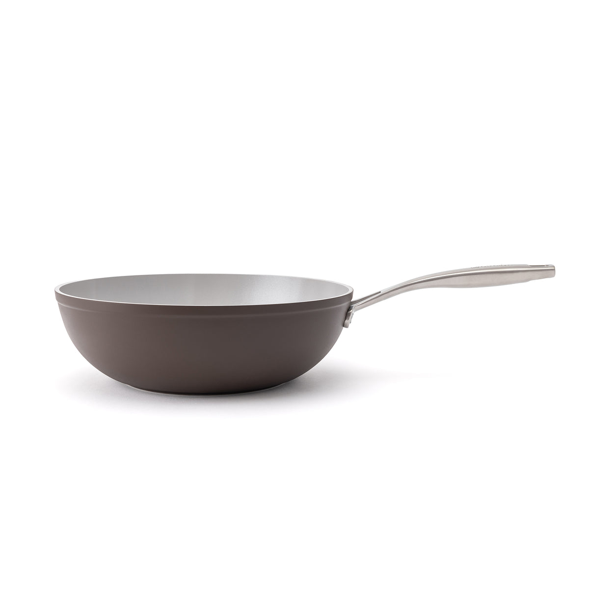 Nepřilnavá keramická pánev wok Zen Ø 28 cm - hnědá
