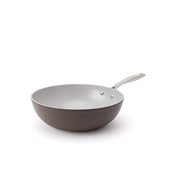 Nepřilnavá keramická pánev wok Zen Ø 28 cm - hnědá