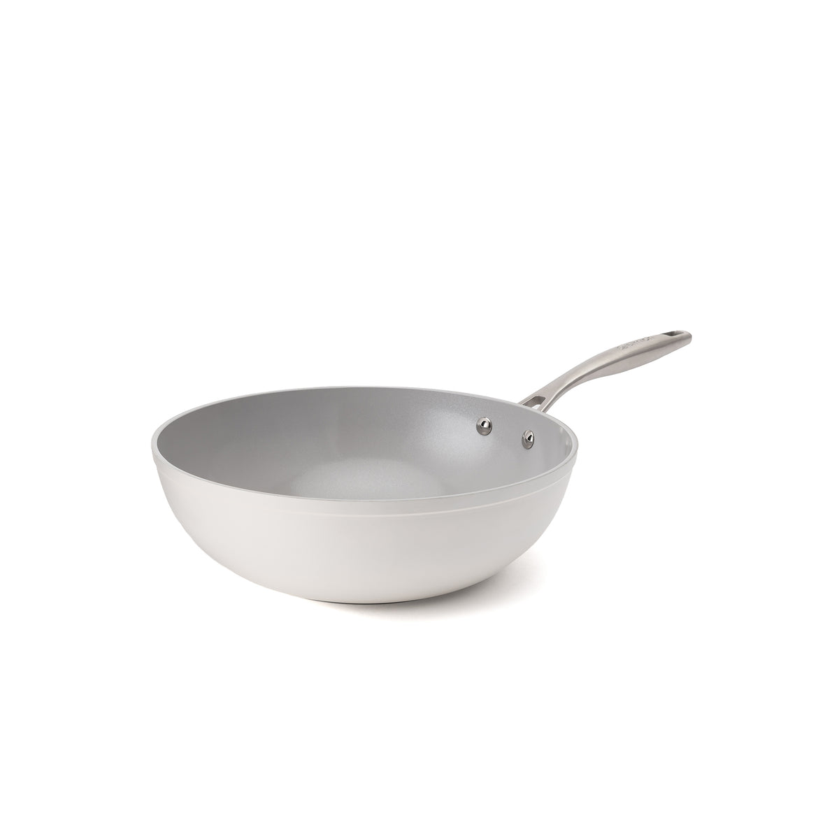 Nepřilnavá keramická pánev wok Zen Ø 28 cm - krémově bílá