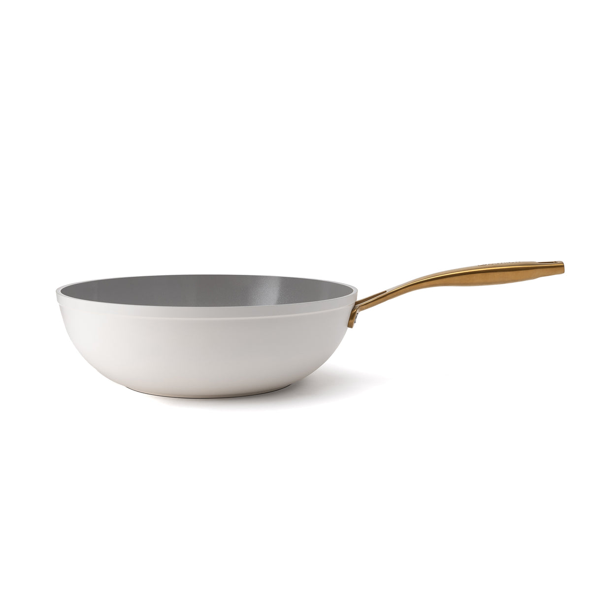 Nepřilnavá keramická pánev wok Zen Ø 28 cm - krémovo zlatá