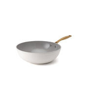 Nepřilnavá keramická pánev wok Zen Ø 28 cm - krémovo zlatá