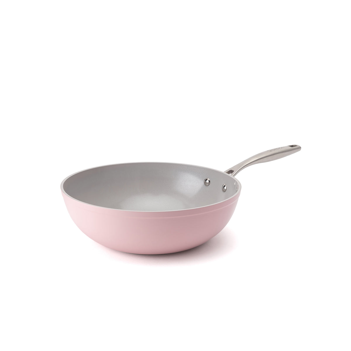 Nepřilnavá keramická pánev wok Zen Ø 28 cm - růžová