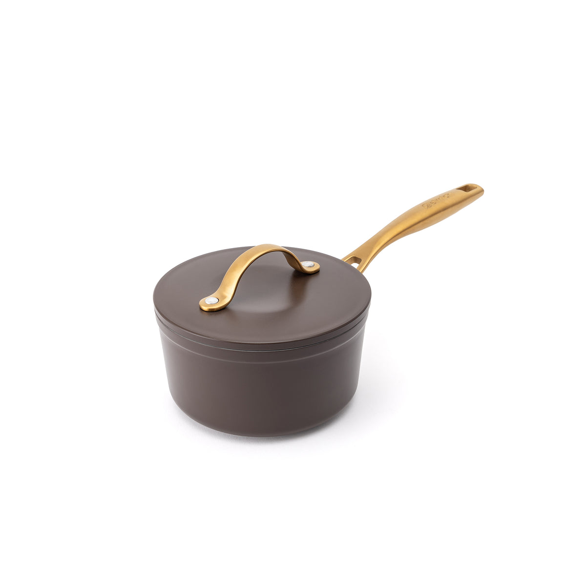 Nepřilnavý keramický rendlík Zen Ø 16 cm - hnědo zlatá