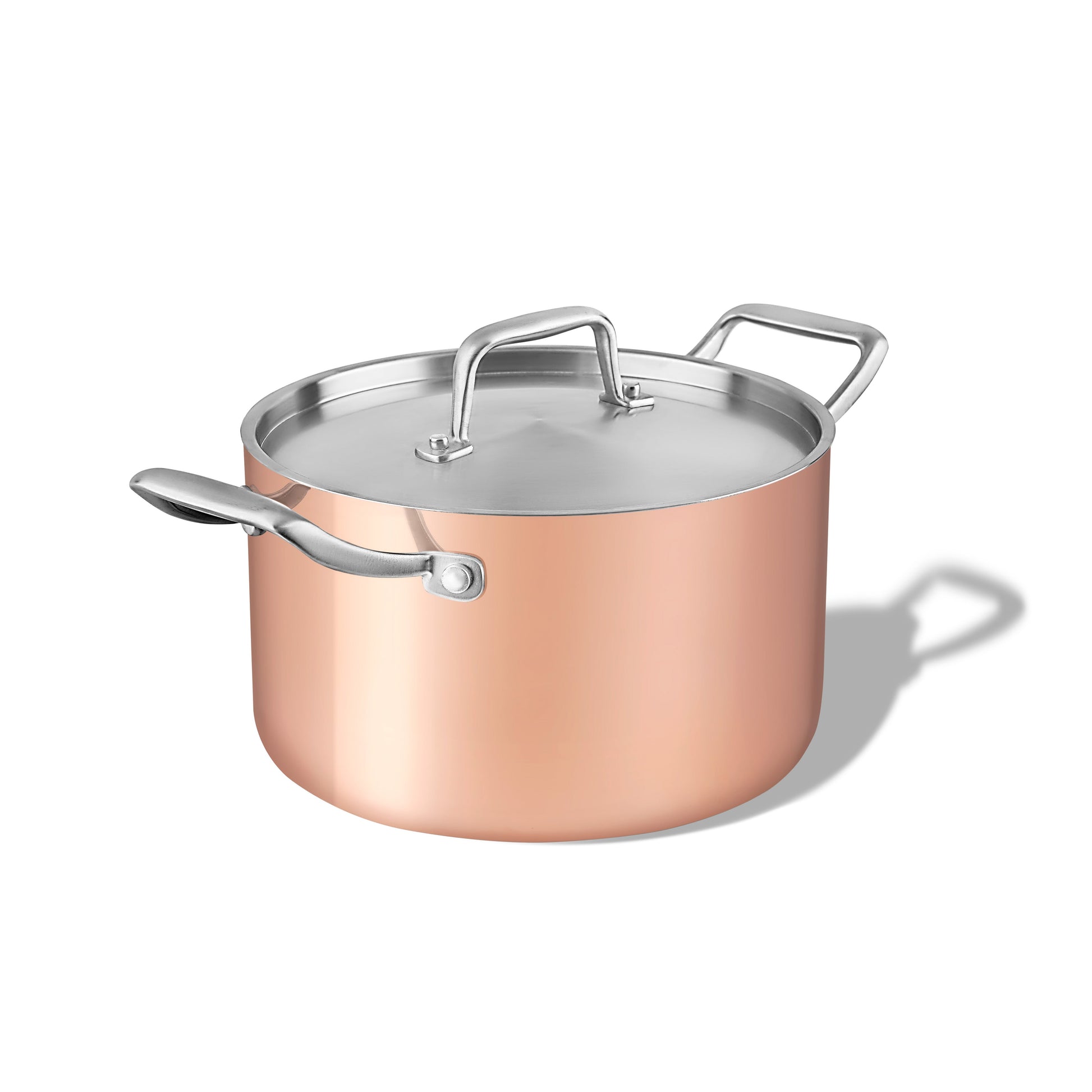 Měděný hrnec Tria Copper v kombinaci s třívrstvou nerezovou ocelí Ø 24 cm (5.5 L) 24 cm (5.5 L)