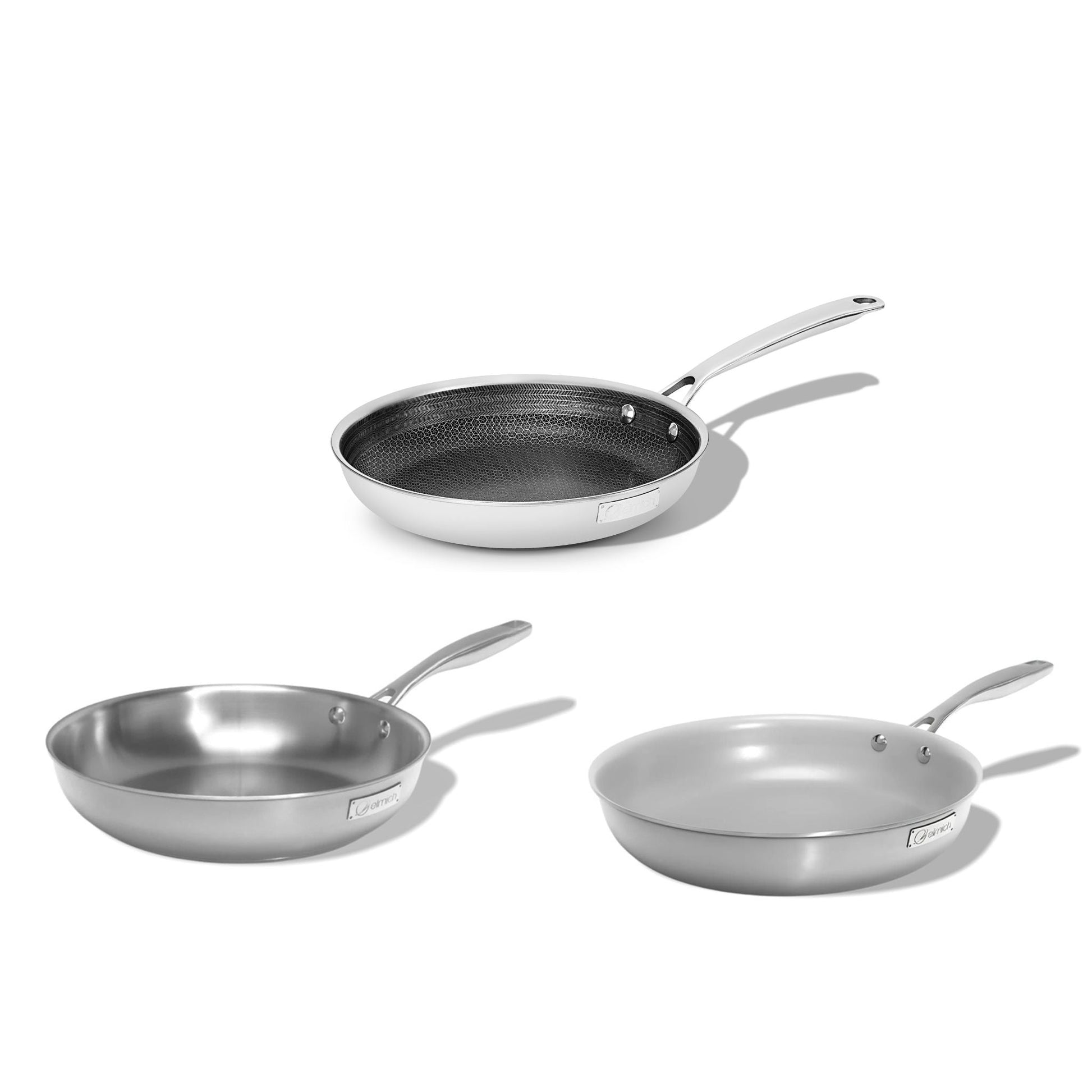 Mix sada - nerezové pánve 3 ks - Výhodné sady nádobí