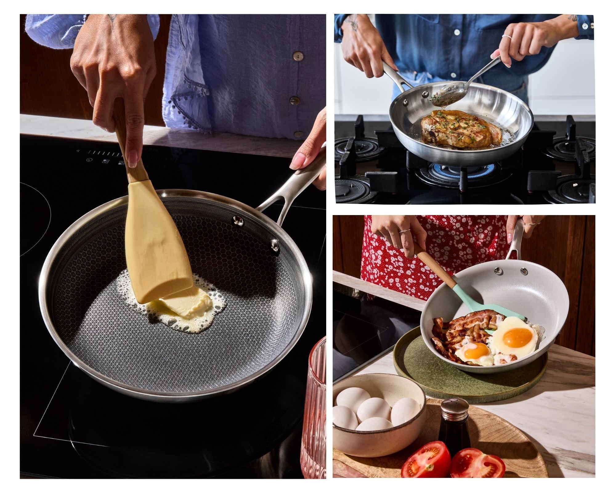 Mix sada - nerezové pánve 3 ks - Výhodné sady nádobí