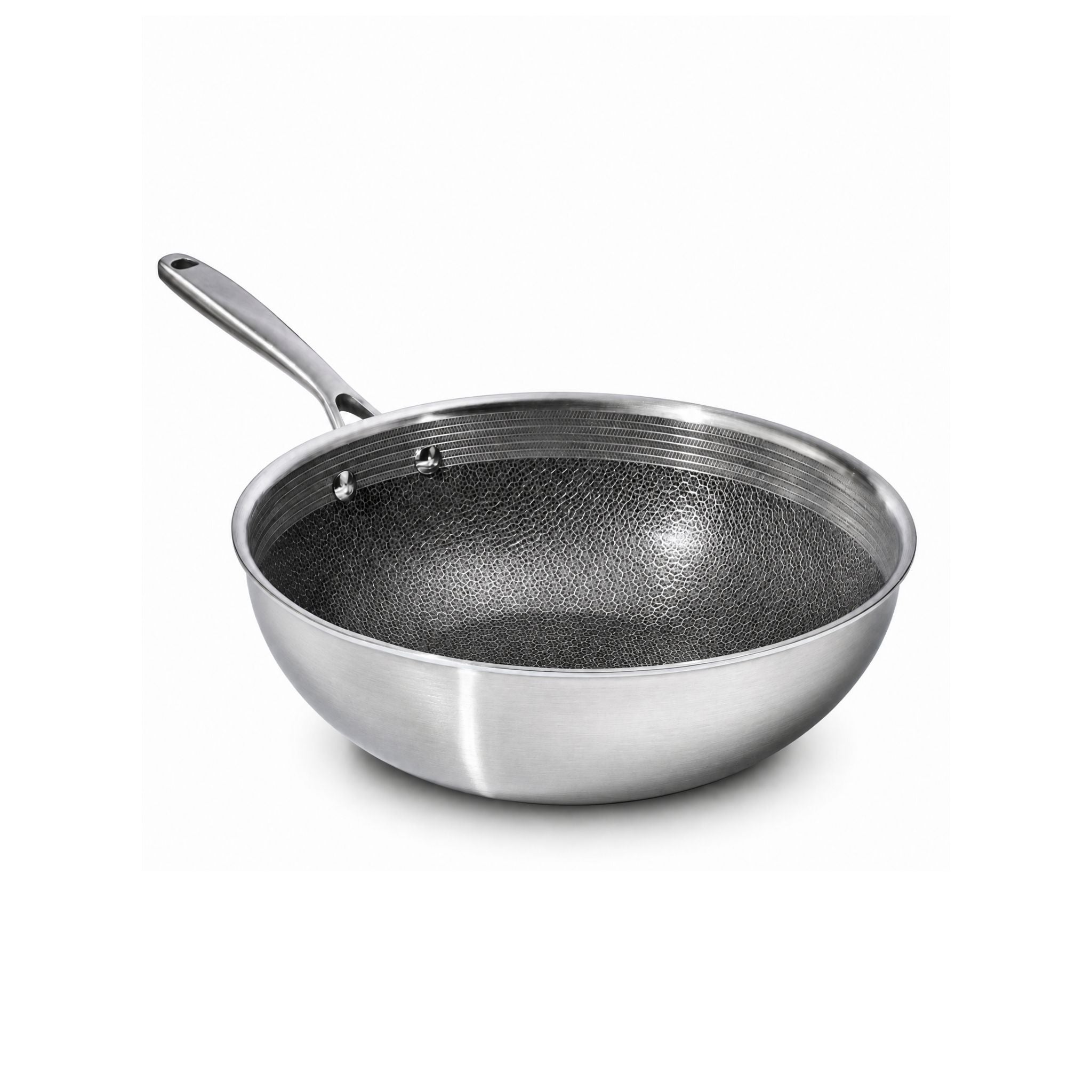 Odolná nerezová Wok pánev Hybrid s hybridním povrchem Ø 28 cm - 28 cm - Pánve