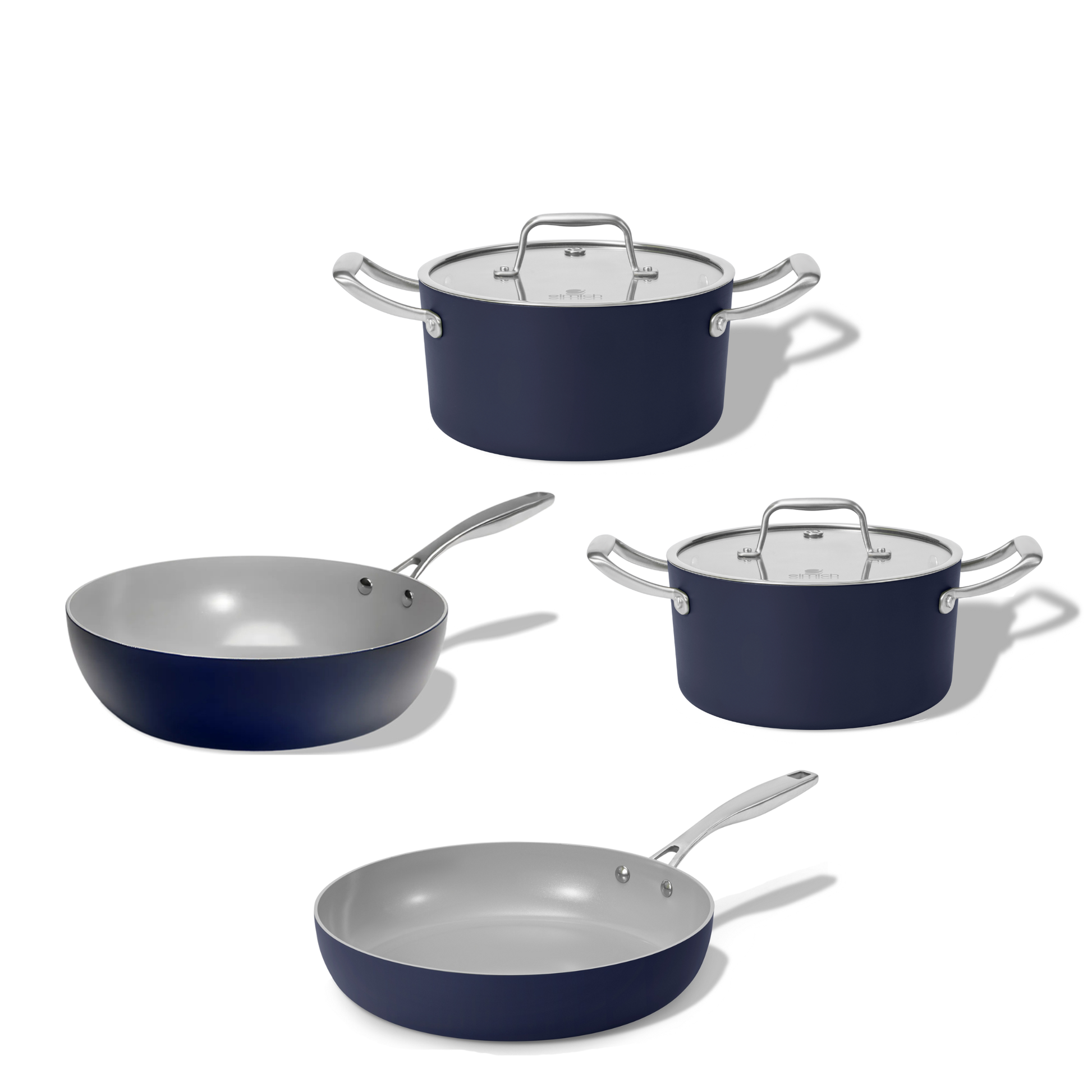 Rodinná sada keramického nádobí Vital 4 ks tmavě modrá