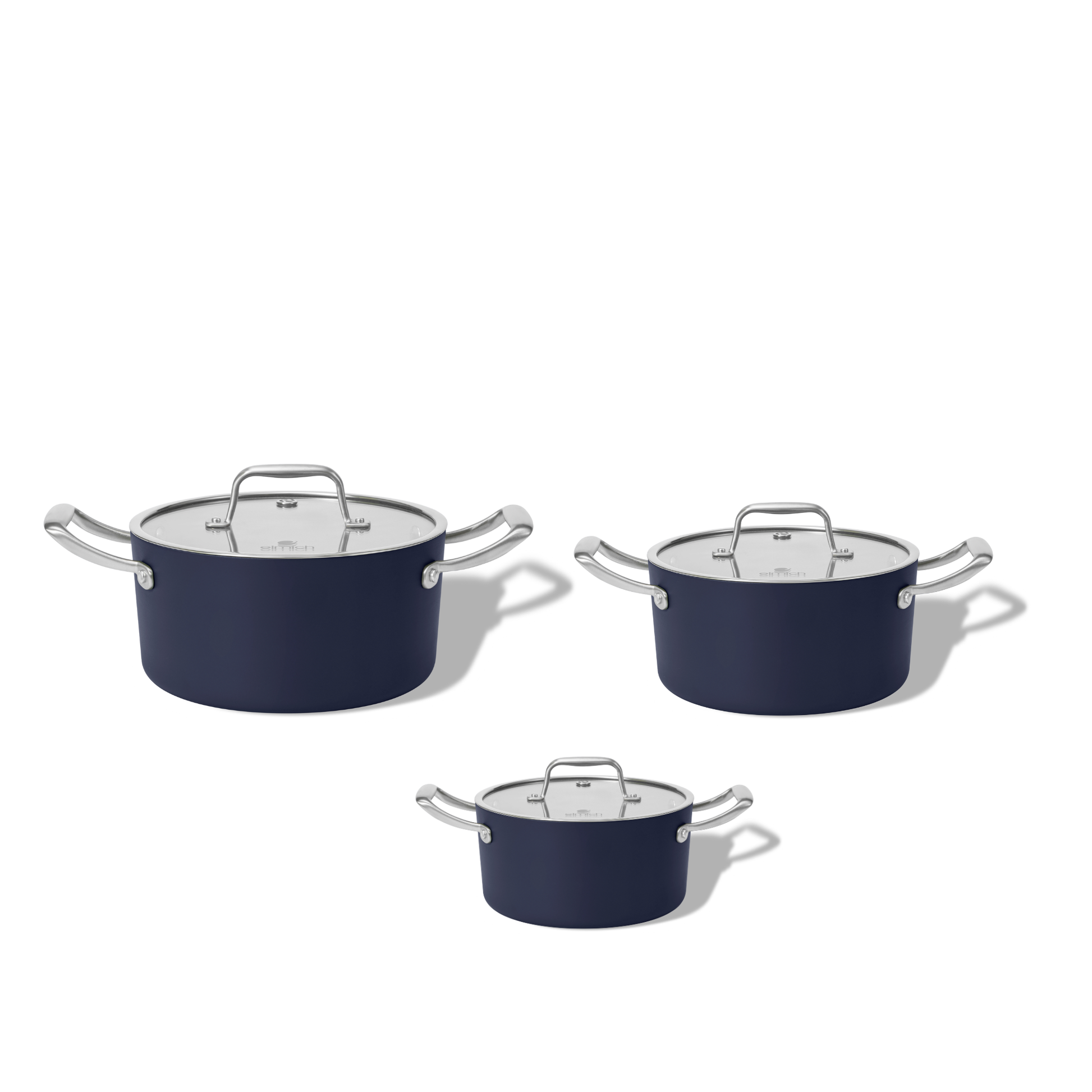 Sada keramických hrnců Vital 3 ks – tmavě modrá