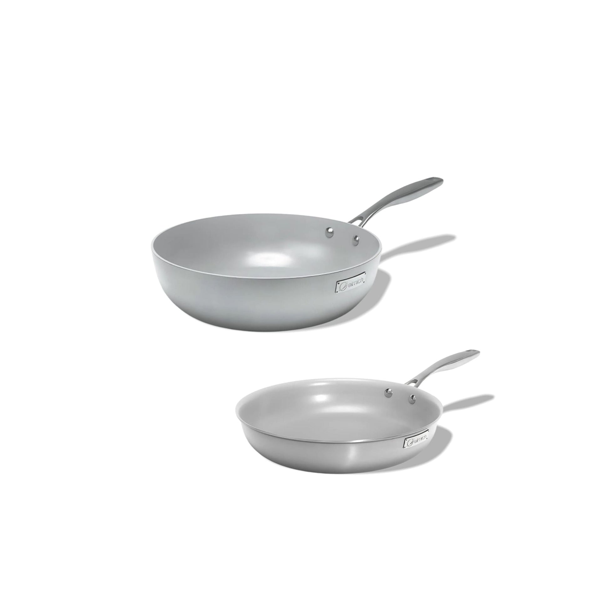 Sada nerezových pánví s keramickým povrchem Tria Ceramic Wok a standardní pánev