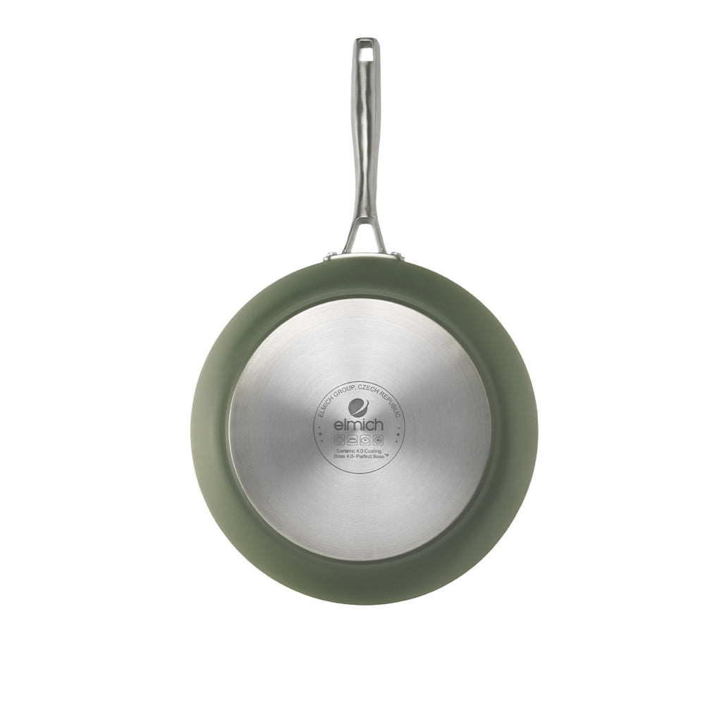 Wok pánev Vital s nepřilnavým keramickým povrchem Ø 30 cm olivově zelená 30 cm / Olivově zelená