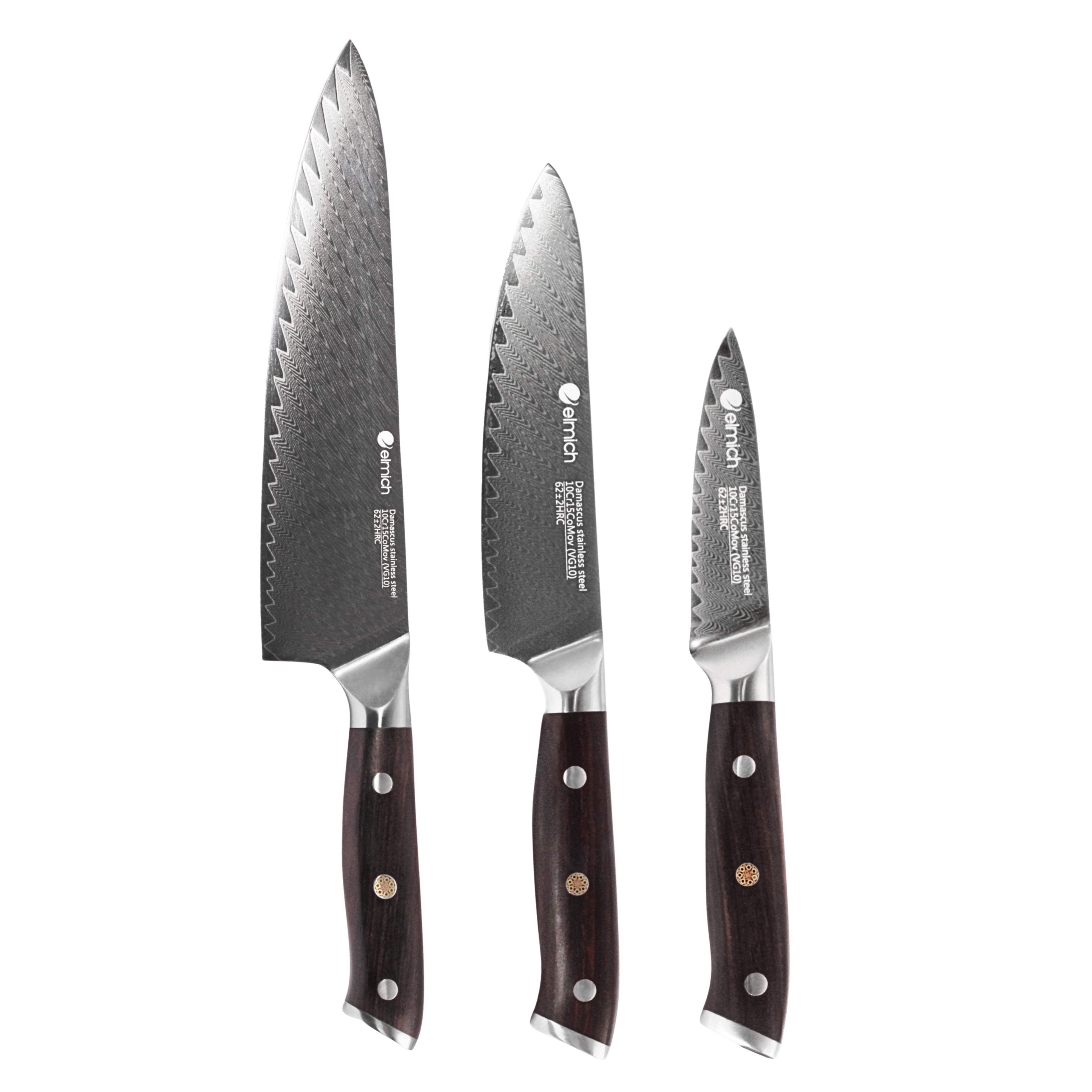 Základní sada damaškových nožů 3 ks